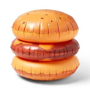 Giant burger pool float